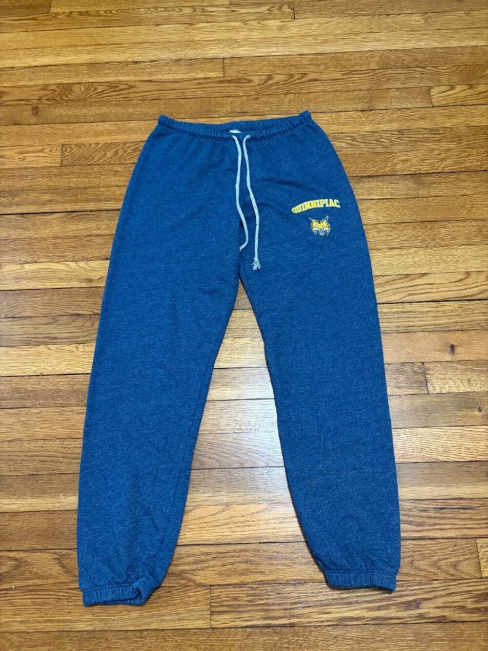 Quinnipiac University Bobcats Womens Joggers Sweatpants Size Small Blue Elastic